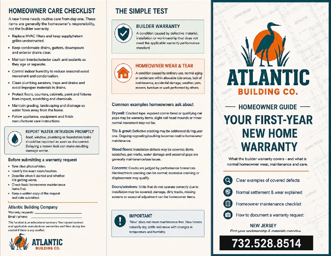Homeowner Warranty Guide cover